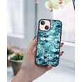 thumbnail image 5 of FINCIBO Soft Rubber Protector Cover Case for Apple iPhone 13 mini 5.4" 2021 (NOT FIT Apple iPhone 13 Pro 6.1" 2021/iPhone 13 6.1" 2021/iPhone 13 Pro Max 6.7" 2021), Mermaid Scales Blue Wave, 5 of 5