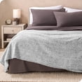 thumbnail image 3 of Bare Home Faux Shearling Blanket - Fluffy & Soft - Lightweight - Twin/Twin XL, Gray - Tipped, 3 of 7