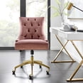 thumbnail image 1 of Modway Regent Tufted Performance Velvet Office Chair, Gold Dusty Rose, 1 of 10