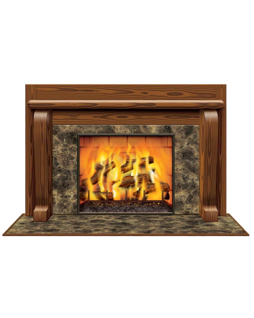 Insta View Fireplace Cardboard Stand Up Walmart Com