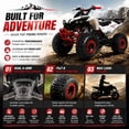 thumbnail image 3 of X-Pro Storm 125cc ATV Gas Powered Teen Quad, Automatic D-N-R Transmission with Reverse, 119.6cc 4-Stroke Engine, Remote Kill Switch, LED Headlight, 19/18 Tires (Red/Red), 3 of 7