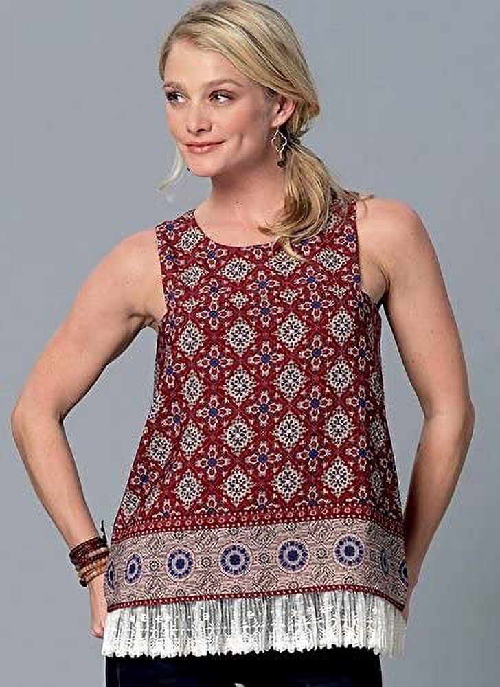 McCall's M7389 Misses' Sleeveless Tops with Overlays (SIZE 6-14) SEWING PATTERN