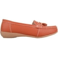thumbnail image 4 of ABSOLUTE FOOTWEAR Womens Slip On Casual Leather Loafer Deck Boat Shoes Sandals - Orange - US 8, 4 of 7