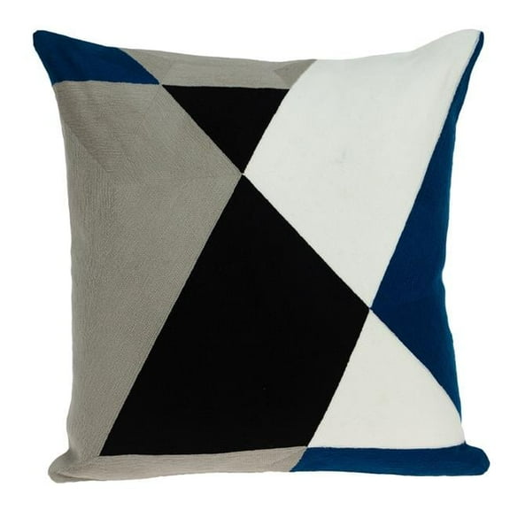 6 x 20 x 20 in. Gray & Black Geometric Zippered 100 Percent Cotton Throw Pillow