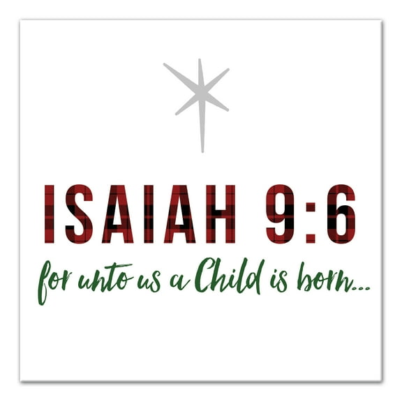 Creative Products Isaiah 9:6 16x16 Canvas Wall Art