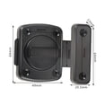 thumbnail image 1 of Cerradura de pestillo de puerta para baño cerraduras de botón de metal deslizantes en ángulo recto (negro) Sywqhk Libre de BPA, 1 of 9