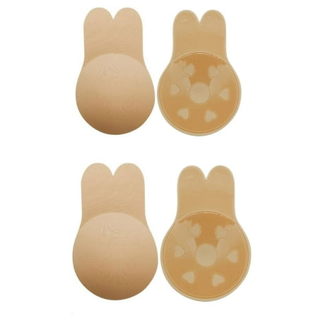 BODY404 Adhesive Bra  Invisible Sticky Bra  Strapless Backless Bra Nippless Covers Push Up Self Invisible Sticky Bra for Women  2 Pairs