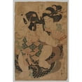 thumbnail image 3 of Kitagawa Utamaro 14x18 Black Modern Framed Museum Art Print Titled - No Title (1753-1806), 3 of 5