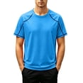 thumbnail image 2 of SeCaotees Short Sleeve Athletic Workout Tees for Men Crew Neck Relaxed Fit Quick‑Dry Moisture Wicking Fabric Sports Training Pullover Tops Sky Blue,XXXXXL, 2 of 6