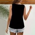 thumbnail image 4 of Tops for Women under $5 Sleeveless Square Collar Solid Color Camisole T-shirt Loose Tank Top Black, 4 of 5
