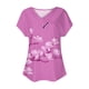 thumbnail image 3 of Camiseta de Manga Corta Suelta con Cuello en V Impresa, Blusa Casual para el Hogar Y el Uso Diario, 3 of 4