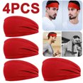 thumbnail image 1 of Hombres Mujeres Fitness Sweatband Elástico Correr Diadema Secado Rápido () Rojo, 1 of 4