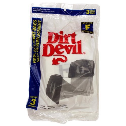 Enviro Care 2-Pack Type F Vacuum Bags For Dirt Devil Canisters – Fits Part 124SW, 1200103001