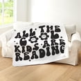 thumbnail image 5 of CafePress - All The Cool Kids Are Reading - Sherpa Fleece Throw Blanket 60" x 50", 5 of 5