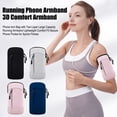 thumbnail image 2 of Bolsa para teléfono en el brazo con brazalete de running de dos capas, ajuste cómodo, bolsillo seguro para el teléfono para deportes y fitness., 2 of 8