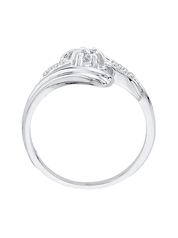 KATARINA Diamond Engagement Ring in Sterling Silver (1/10 cttw, I-J, I1-I2) (Size-8) - image 2 of 3