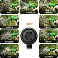 thumbnail image 2 of 100ft Expandable Garden Hose with 9 Function Nozzle Flexible Strong Water Hose with 3/4 Inch Solid Brass Connector and Double Latex Core, 2 of 8