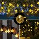thumbnail image 2 of Cadena de luces solares para exteriores a prueba de agua, luces de globo de cristal solar de 20 LED, luces de cadena con energía solar para exteriores de 5 m / 16.4 pies para jardín, (blanco, 2 of 5