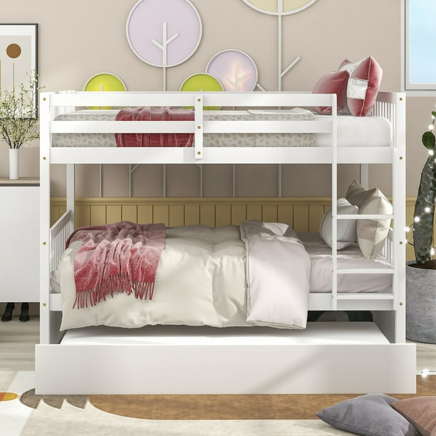 Trundle Bed Frame Solid Wood, How To Split Bunk Beds