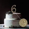 thumbnail image 4 of BalsaCircle Number 6 Cake Topper 4.5" Gold Rhinestone Personalized Wedding Party Monogram Decorations, 4 of 4