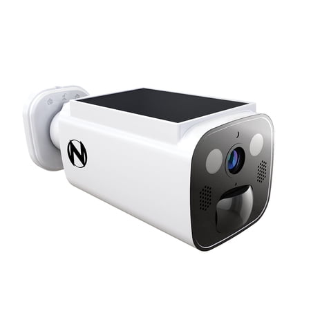Night Owl Wire-Free 2K Solar-Powered Camera with Spotlight and 2-Way Audio, White