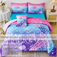 Mermaid Comforter Set 6Pcs, Kids Gilrs Bed in a Bag Twin Size, Mermaid