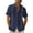 Navy Blue, variant on Men's Casual Guayabera Cuban Shirt Outdoor Casual Short Sleeve Printed Clothing Sports Fashion Streetwear Designer