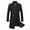 Black, variant on Herrnalise Men's Autumn And Winter Business Medium Long Woolen Overcoat Fashion Stand Up Collar Plus Cotton Thickened Warm Fashion Coat Gray
