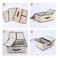 thumbnail image 3 of Unique Bargains Collapsible Storage Bin Basket with Handle for Shelves Organization Beige, 3 of 8