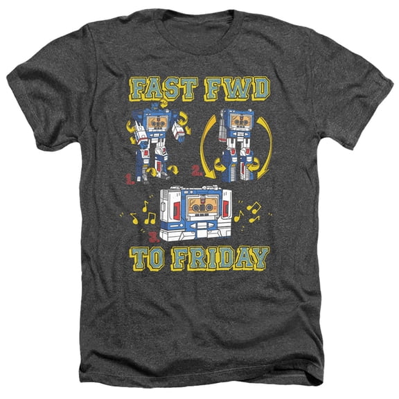 Transformers Forward Friday Adult Heather T-Shirt Charcoal