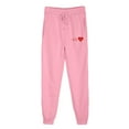 thumbnail image 3 of Wlynlyn Womens Sweatpants Fall Winter High Waisted Hear Print Workout Running Jogger Pants Fleece Lined Baggy Lounge Pants, 3 of 6