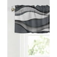 thumbnail image 6 of Valances for Windows Black Gray Rod Pocket Cafe Window Treatments Valance Curtains for Kitchen Bathroom Laundry Basement Windows 42"x12", 6 of 9