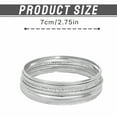 thumbnail image 2 of DESIGNICE 5Pcs Gold Bangles for Women Flexible Stacking Silver Bangles Electroplating Jewelry for Women Silver, 2 of 7