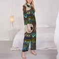 thumbnail image 4 of Bingfone Womens Pajama Sets Boho Owl Print,Long Sleeve Loungewear Pajamas Set-Medium, 4 of 9
