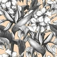 thumbnail image 3 of Beige Wallpaper with Flowers Peel-and-Stick - 25"W x 225"H, 3 of 3