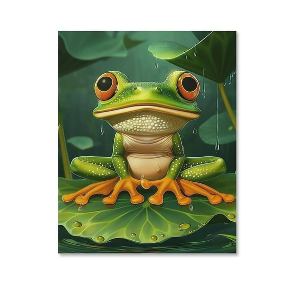 Strange Frogs Poster Canvas- Perfect for Wall Artrations, Dining Room Decor, Bedroom Art, Wall Decor Living Room, Wall Art, Frameless 8x10inch