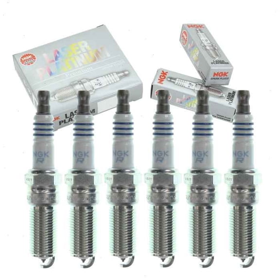 6 pc NGK Laser Platinum Spark Plugs compatible with Chevrolet Colorado 3.6L V6 2015-2016