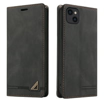 For Apple iPhone 13 Wallet Case, PU Leather RFID Blocking Card Slots Magnetic Flip Holder Slim Durable Protective Phone Case Cover For iPhone 13,Black