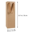 thumbnail image 2 of Raindrops Khaki Kraft Paper Handbag for Wine Bottles with Portable Handle 10Pcs, 2 of 8