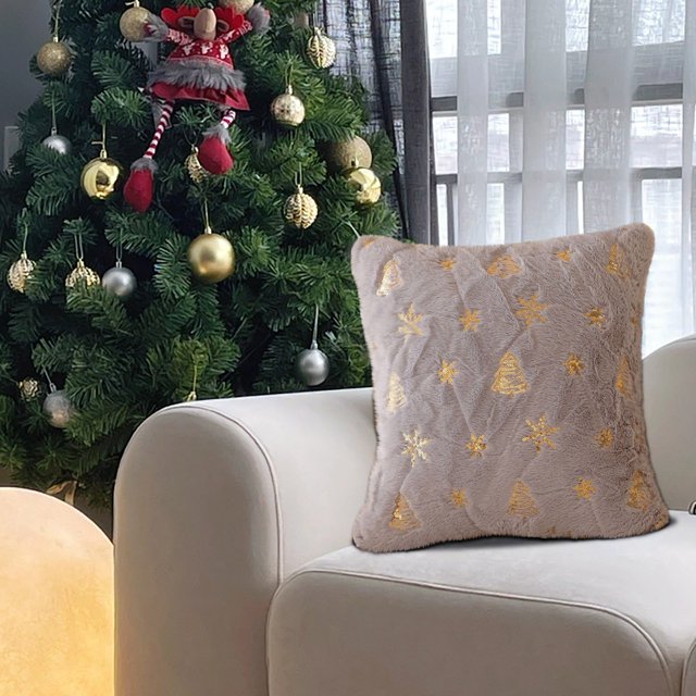 Cojín Parasala de Estar onlyliua en Lentejuelas navideñas y Decoración Bordada