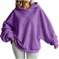 thumbnail image 7 of cocolona Oversized Hoodies for Women Long Sleeve Pullover Solid Color Sweatshirts Casual Hooded Fall Trendy Outfits, 7 of 7