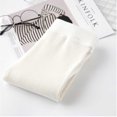 thumbnail image 4 of Jumpingount Mallas de invierno para mujer, pantalones térmicos sólidos ajustados de cintura alta de algodón para niñas, pantalón cálido de talla grande Ropa interior Blanco SG Jumpingount AP013586-01, 4 of 6