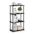 thumbnail image 2 of Furinno TURN-N-TUBE Storage Shelves, 4-Tier Book Shelf, Corner Shelf, Toolless Open Shelves, for Organization and Storage, Living Room, Bedroom, Entryway, Laundry, Black, 2 of 4