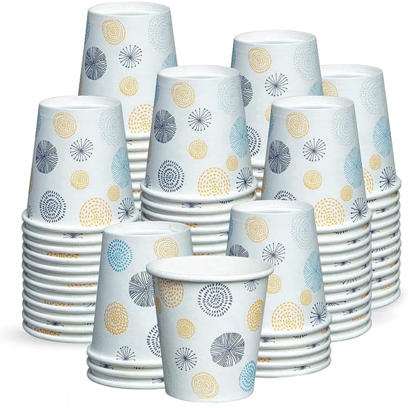 GUSTO 3 oz Disposable Bathroom Cups Mini Paper Cups for Mouthwash, 300-Pack