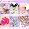 thumbnail image 6 of MEC 330 Pcs Purple Junk Phone Case Charms 26 Pcs A-Z Rhinestone Alphabet Letter Charms, Mix Flower Bow Heart Pearls Flatback Resin Charms Letter Junk Cases Kit for DIY Crafts, 6 of 13
