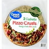 Great Value Ciabatta Pizza Crusts, 16 oz, 2 Count