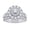 White Gold-Plated, variant on AFFY Bridal Ring Set for Women 1.00 Carat Round Cut Lab Grown Diamond Double Halo Engagement Wedding Rings in 14K White Gold Plated 925 Sterling Silver Jewelry Gift for Her Size-7.5