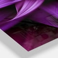 thumbnail image 3 of Designart 'fleur Fractale Violette Horloge Murale Rectangulaire Moderne, 3 of 4