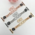 thumbnail image 4 of Camellia Diamond Link Bracelet for Apple Watch, Fits Series 11/10/9/8/7/6/5/4/3/2/SE/Ultra Simple and Stylish Compatible with 38mm 40mm 41mm 42mm 44mm 45mm for Women, 4 of 4