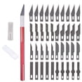 thumbnail image 1 of Non-Slip Engraving Metal Scalpel Knife Kit +5/40/45pcs #11 Blades Cutter Craft Knives for Mobile Phone PCB Repair Hand Tools N Set, 1 of 6